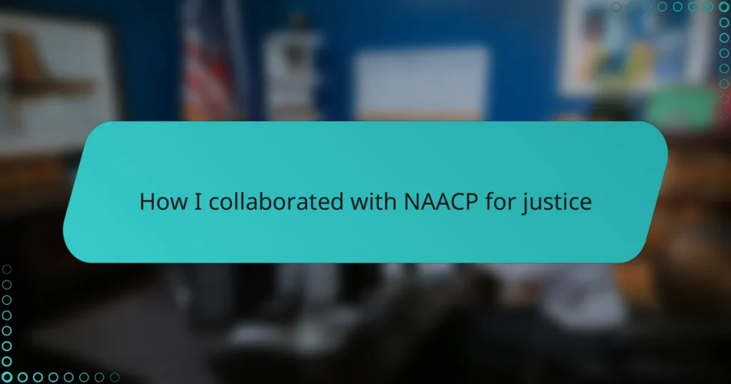 How I collaborated with NAACP for justice