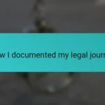 How I documented my legal journey