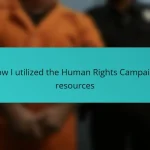 How I utilized the Human Rights Campaign resources
