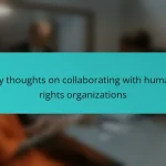 My thoughts on collaborating with human rights organizations
