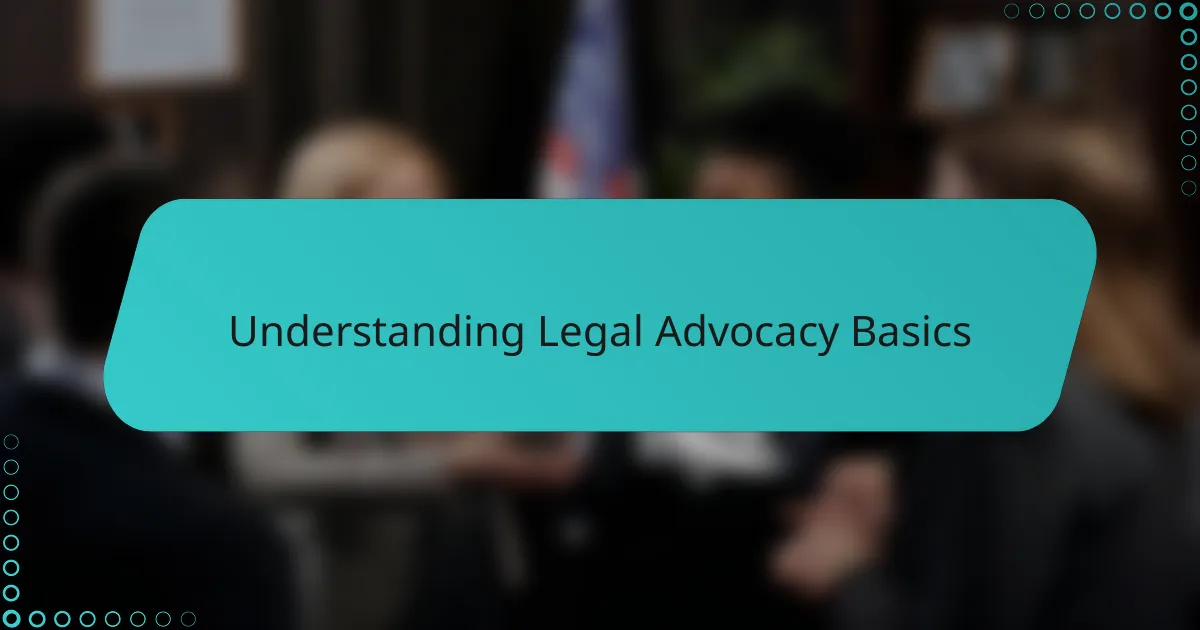Understanding legal advocacy basics