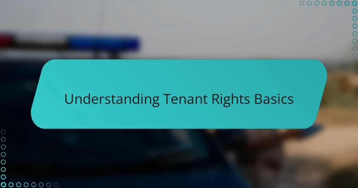 Understanding Tenant Rights Basics